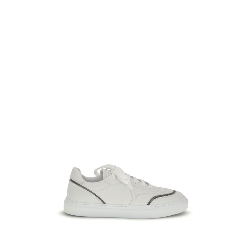 White Calf Leather Bos Taurus Low Top Sneakers - ventzia