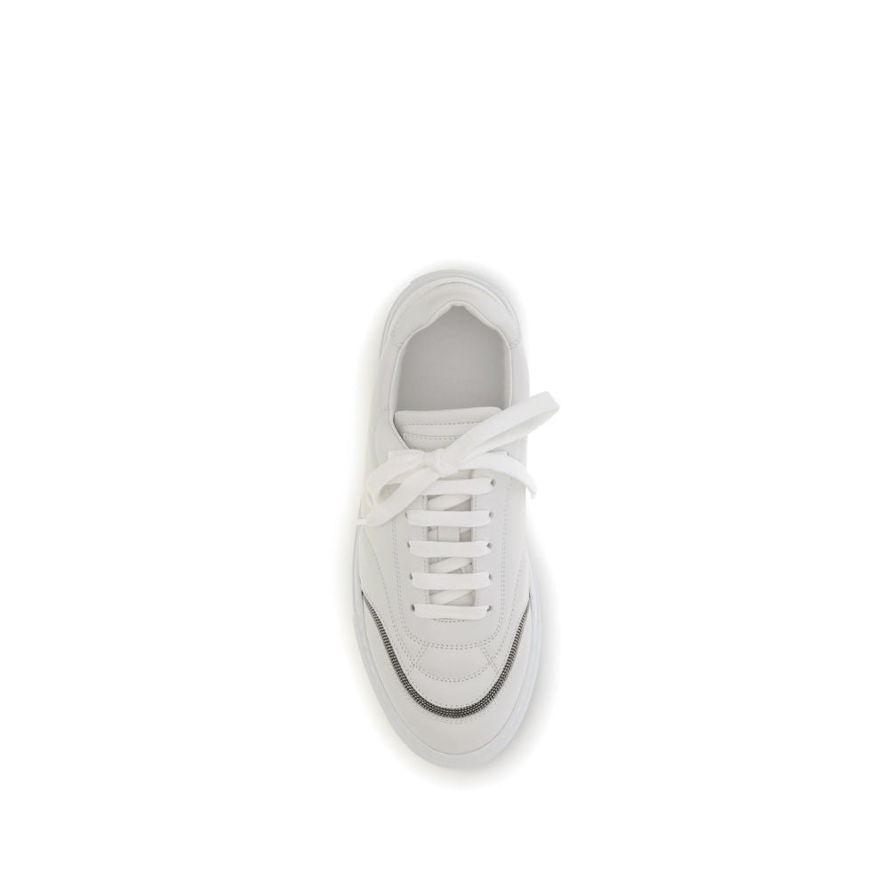 White Calf Leather Bos Taurus Low Top Sneakers - ventzia