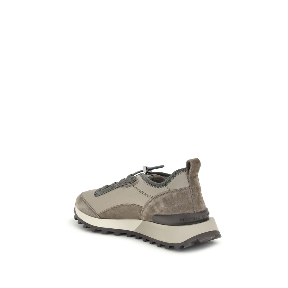 Brown Leather Athletic Sneakers - ventzia