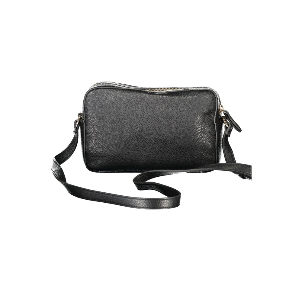 Black Polyurethane Women's Camera Bag - ventzia