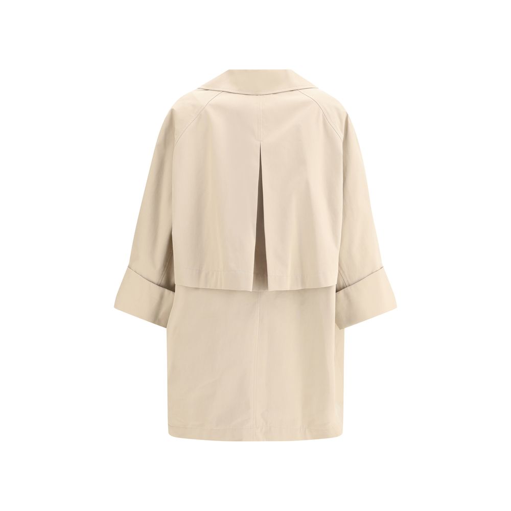 Beige Cotton Coat - ventzia