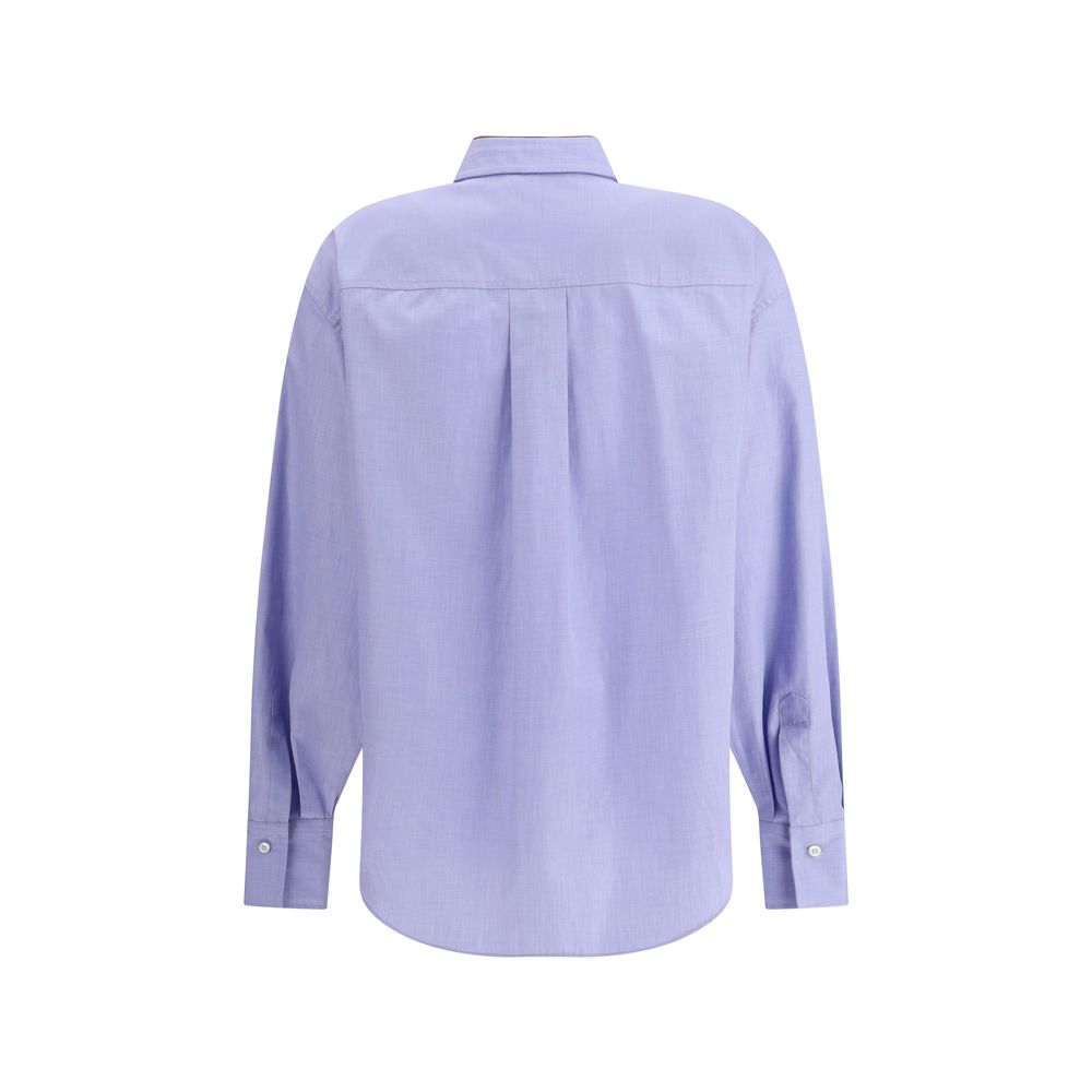 Blue Cotton Dress Shirt - ventzia