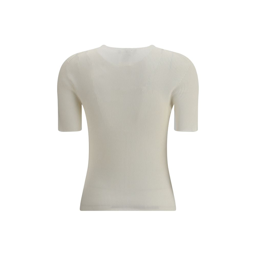 White Silk T-Shirt - ventzia