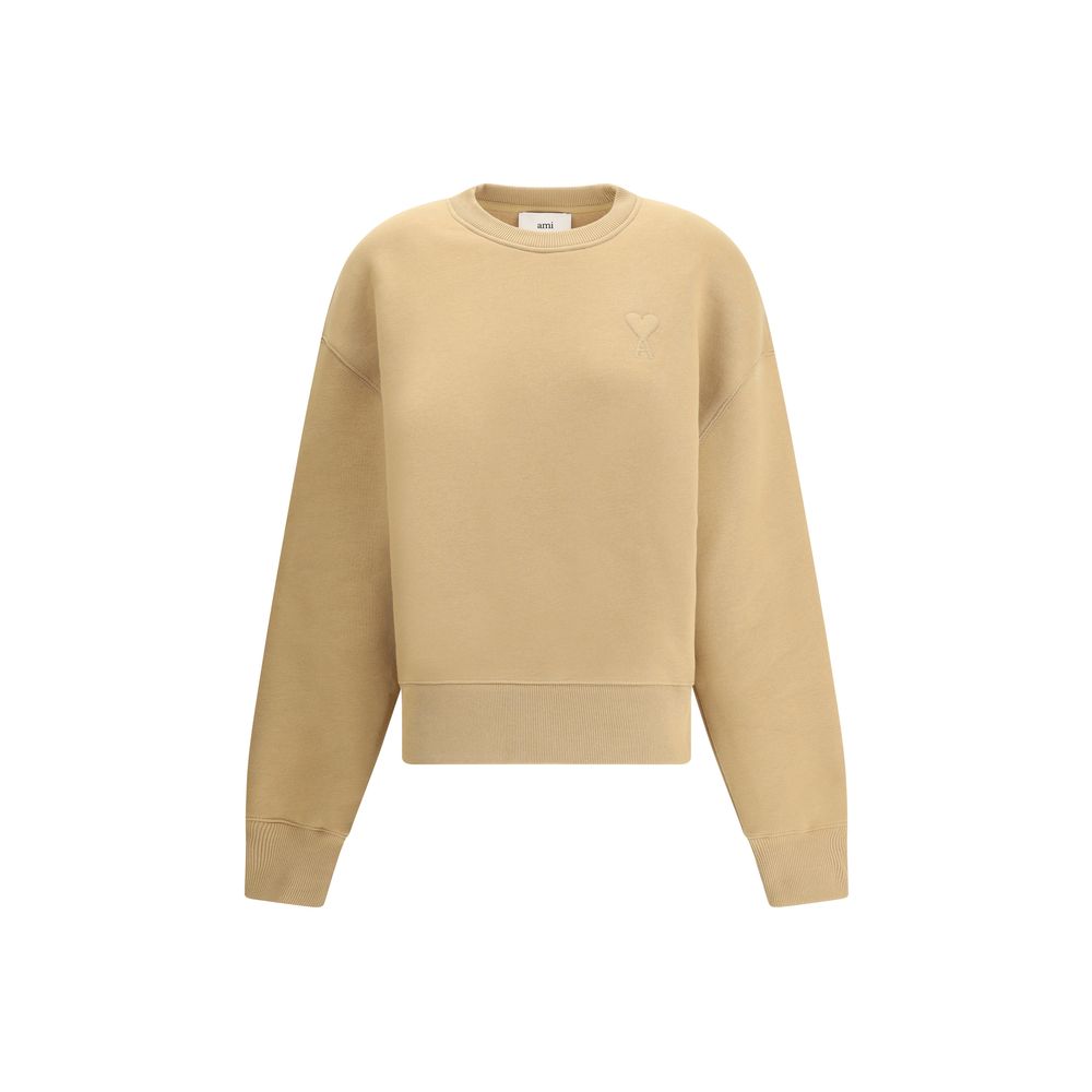 Beige Cotton Sweatshirt - ventzia
