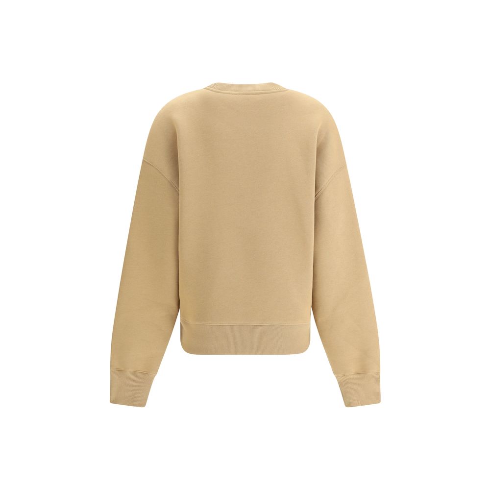 Beige Cotton Sweatshirt - ventzia