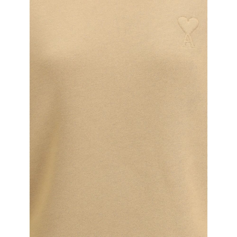 Beige Cotton Sweatshirt - ventzia