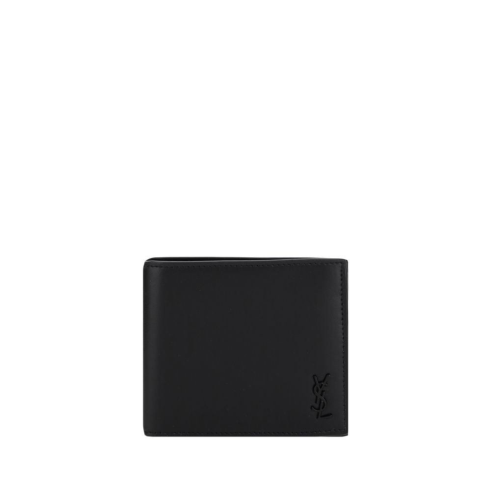 Black Calf Leather Bos Taurus Wallet - ventzia