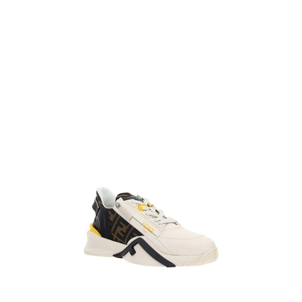 White Calf Leather Bos Taurus Athletic Sneakers - ventzia