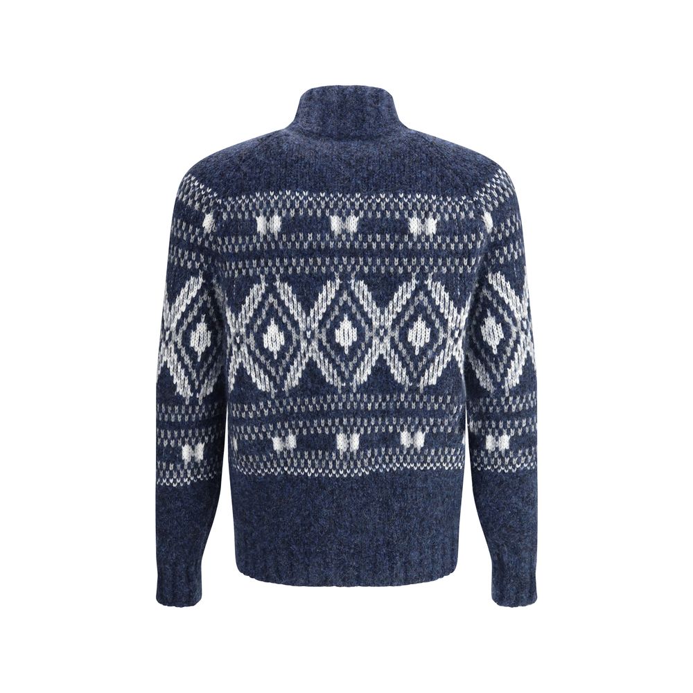 Blue Alpaca Vicugna Pacos Cardigan - ventzia