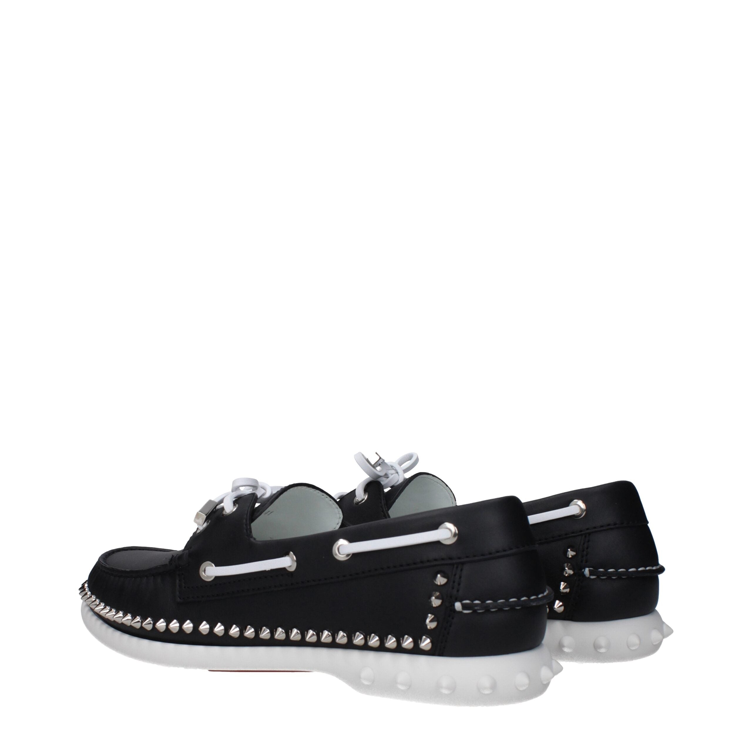 Black Leather Slip-On Loafers - ventzia