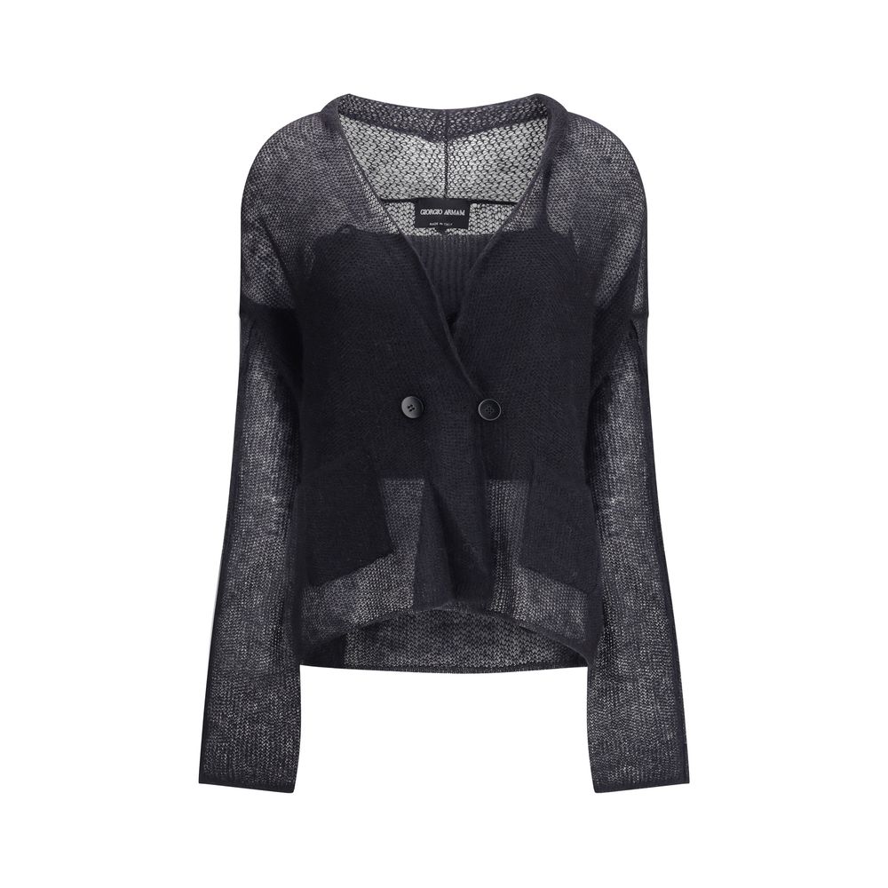 Black Mohair Cardigan - ventzia