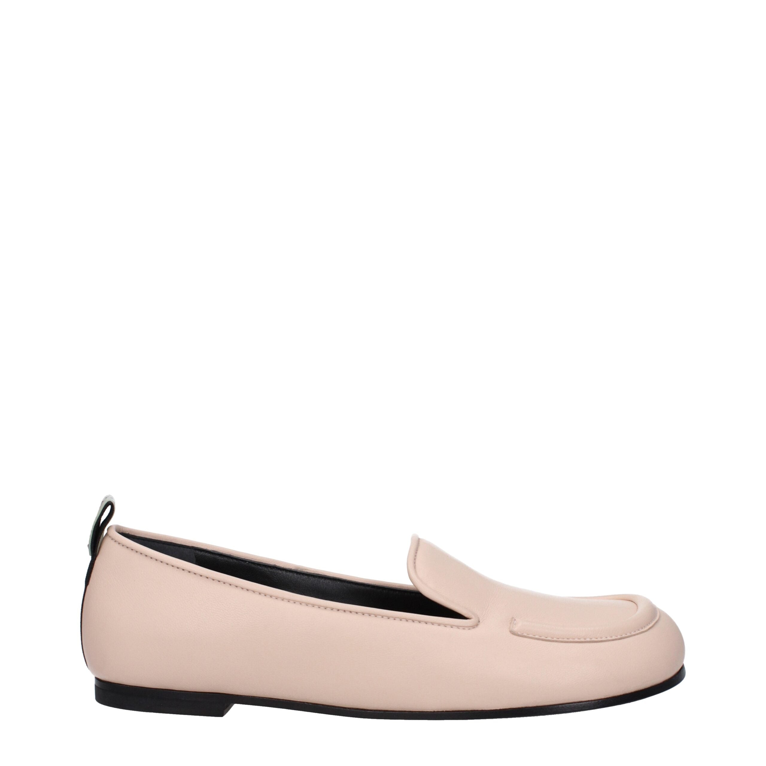Pink Leather Slip-On Loafers - ventzia