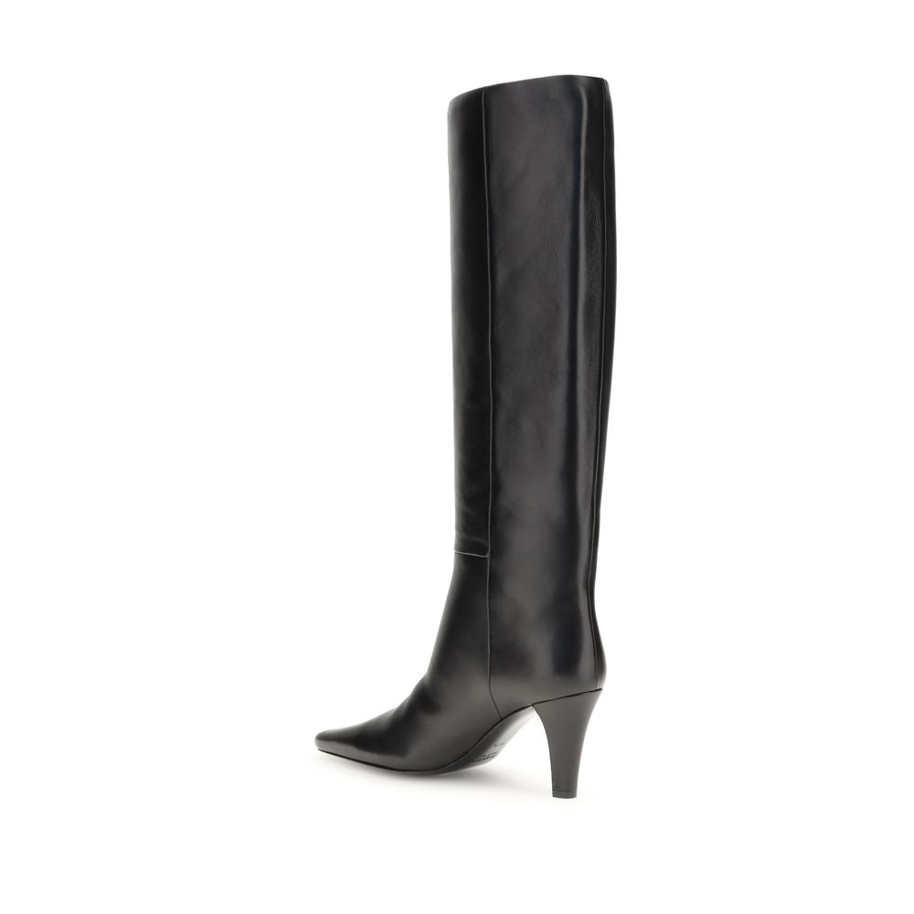 Black Leather Boots - ventzia