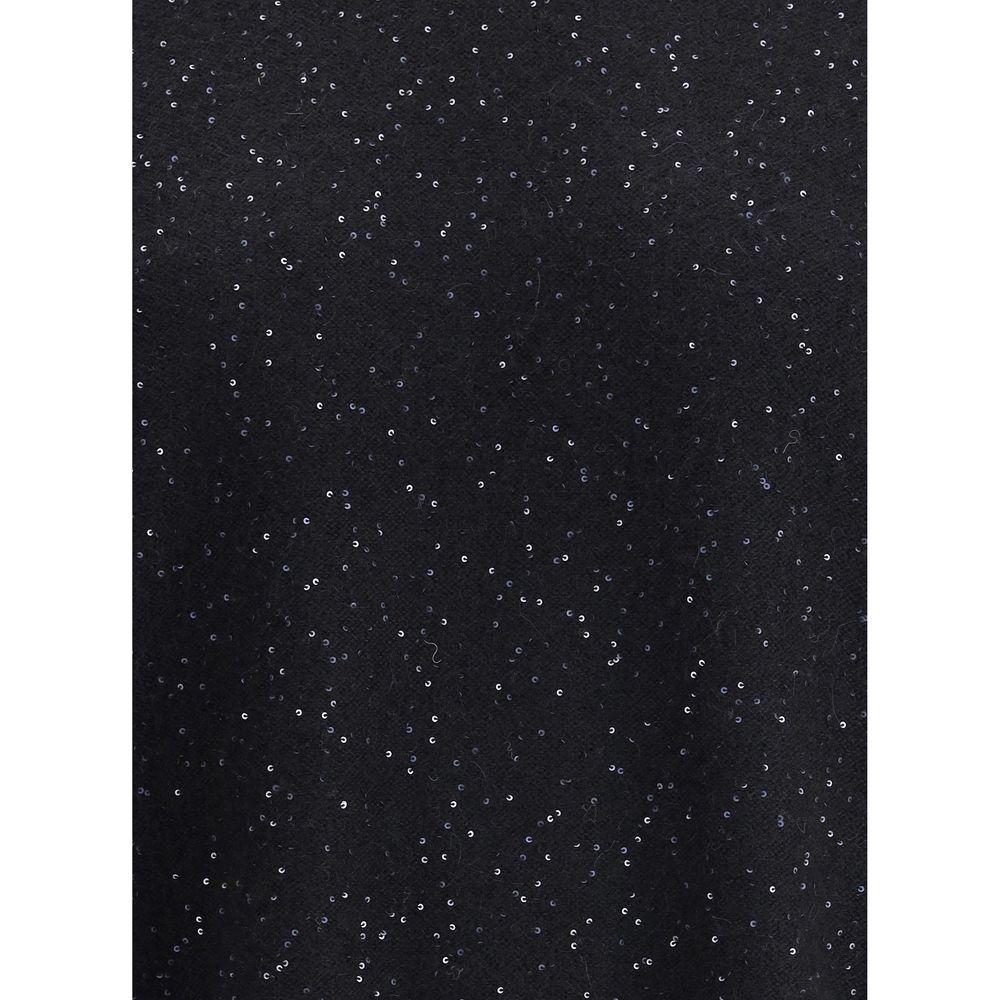 Black Fleece Wool Sweatshirt - ventzia