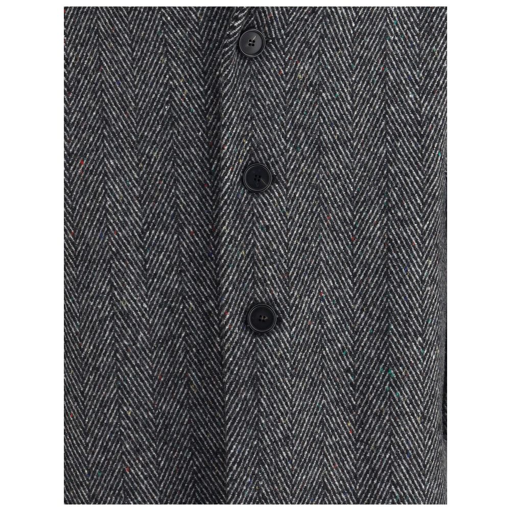 Gray Wool Coat - ventzia