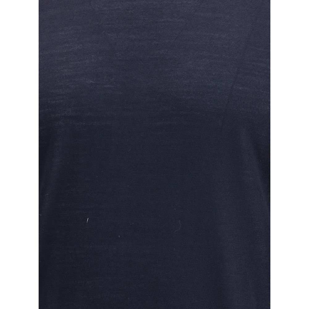 Blue Fleece Wool Sweatshirt - ventzia