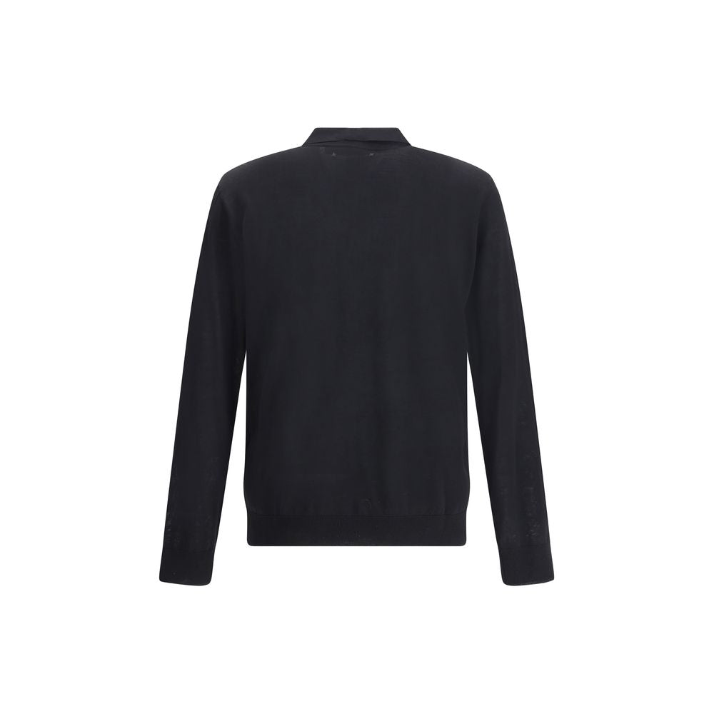 Black Fleece Wool Dress Shirt - ventzia