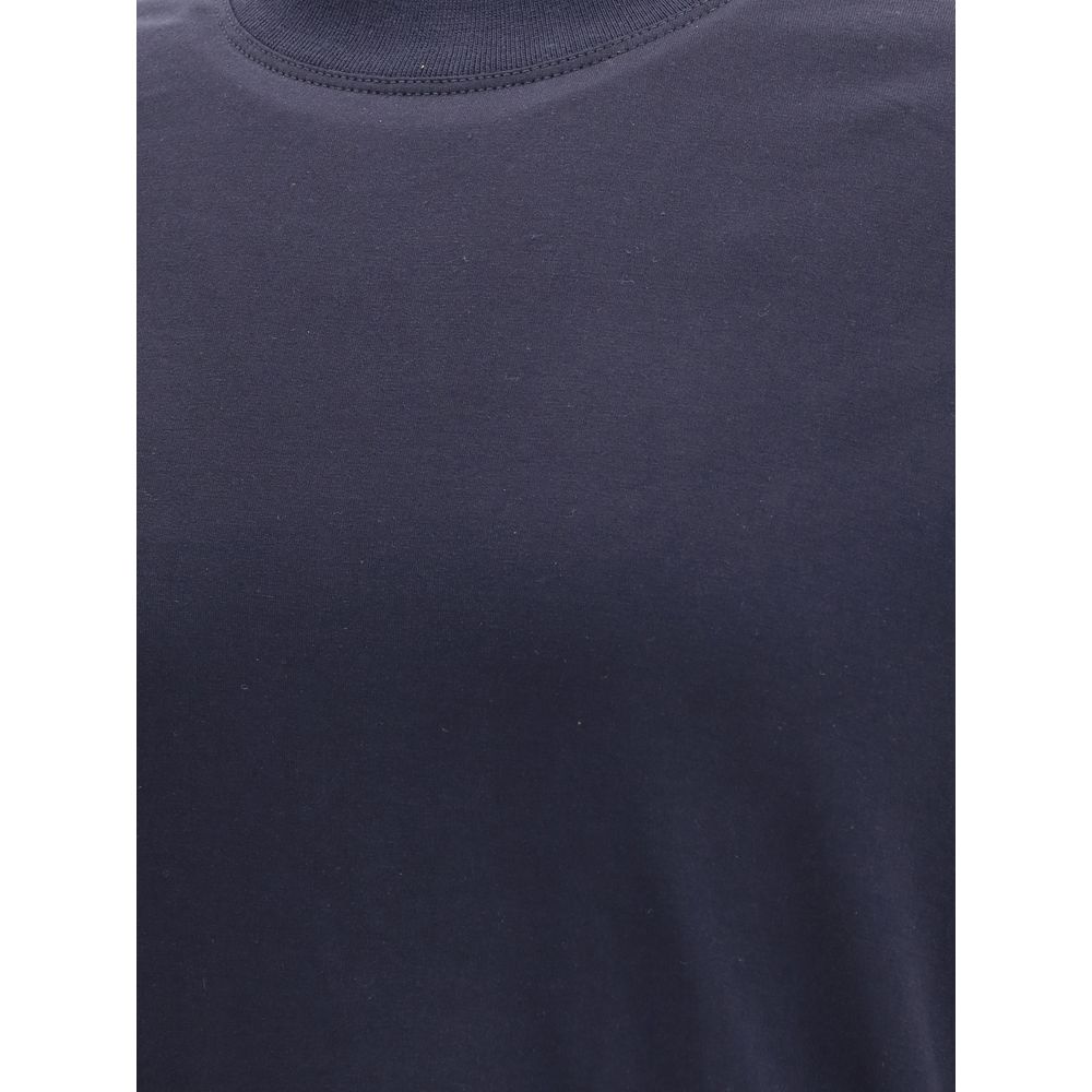 Blue Cotton Long Sleeve T-Shirt - ventzia