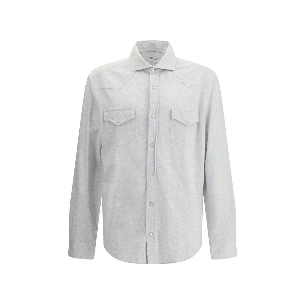 Gray Cotton Shirt - ventzia