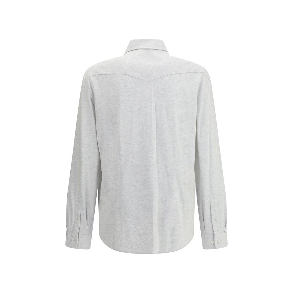 Gray Cotton Shirt - ventzia