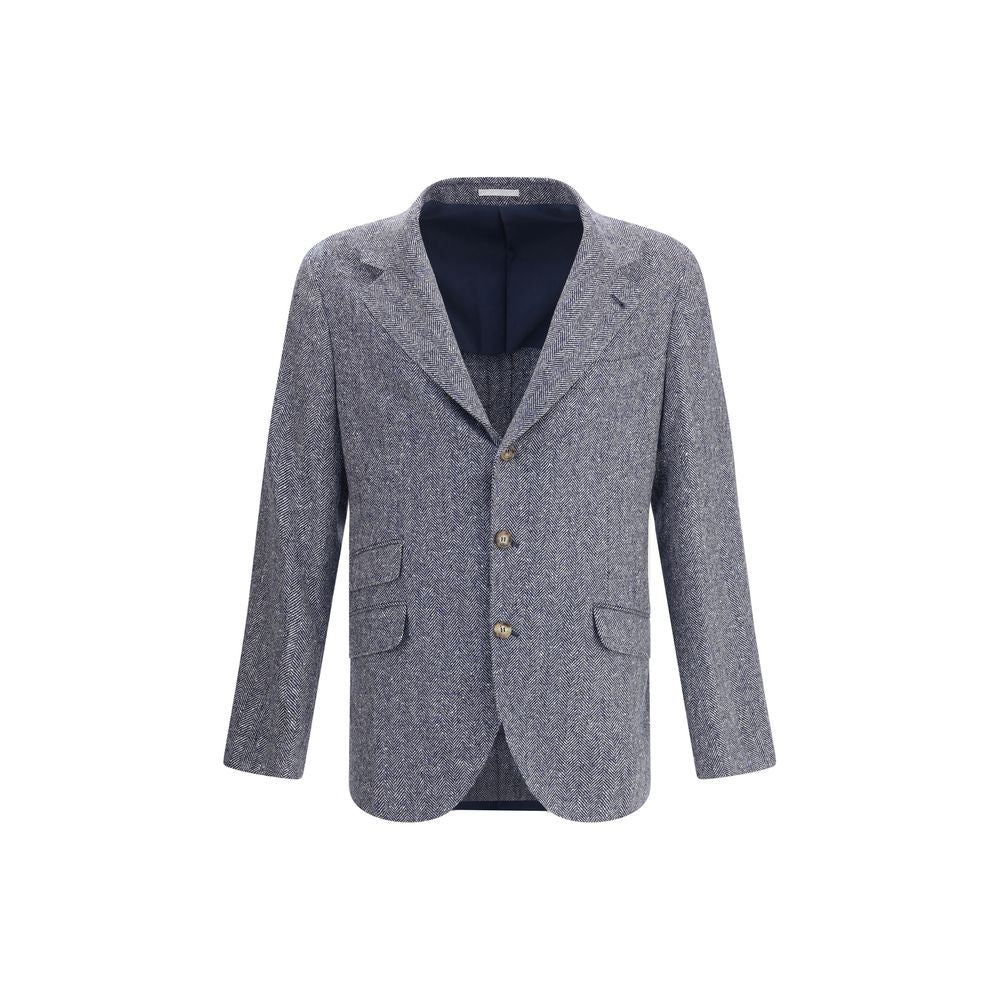 Blue Wool Blazer - ventzia
