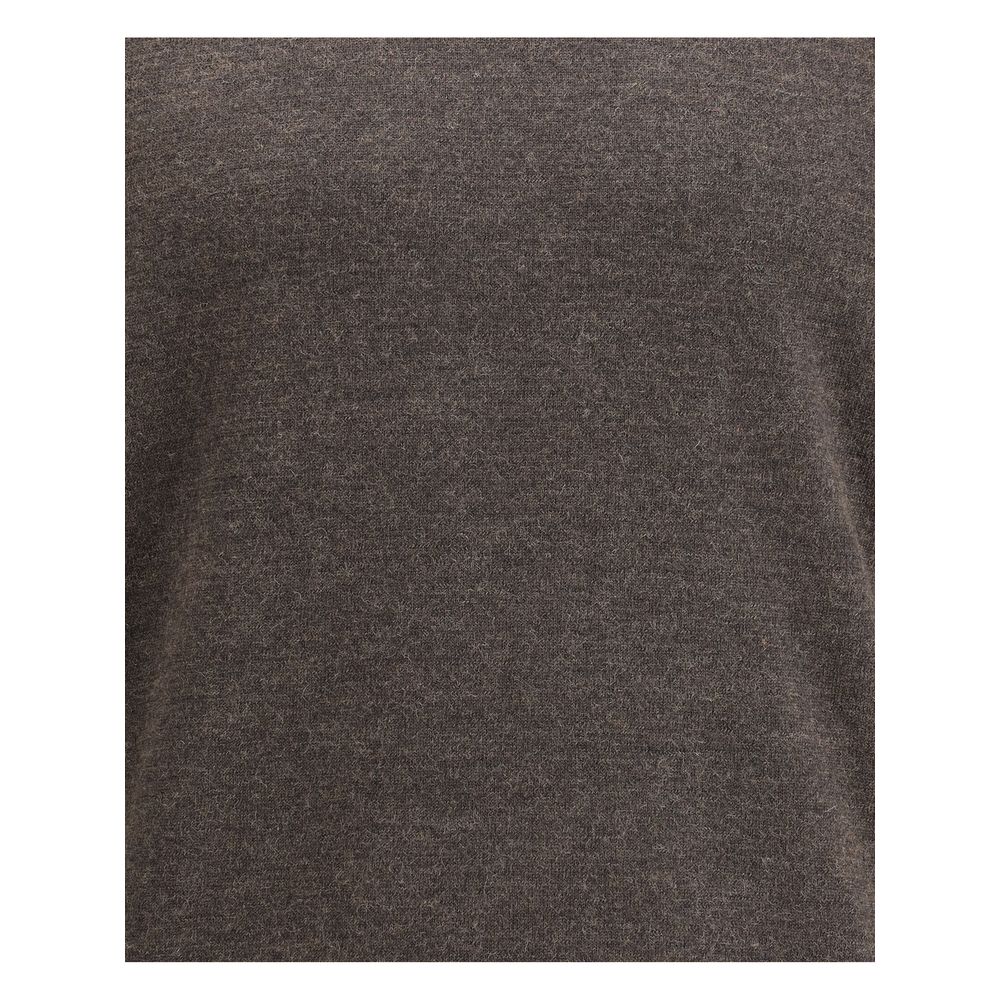 Brown Wool Sweatshirt - ventzia