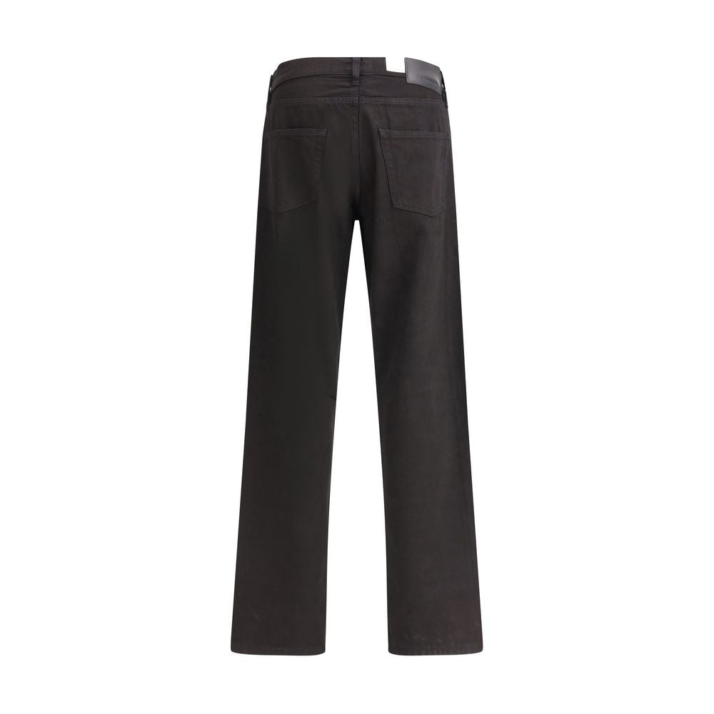 Black Cotton Relaxed Fit Jeans - ventzia