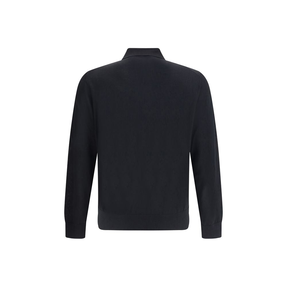 Black Fleece Wool Sweatshirt - ventzia