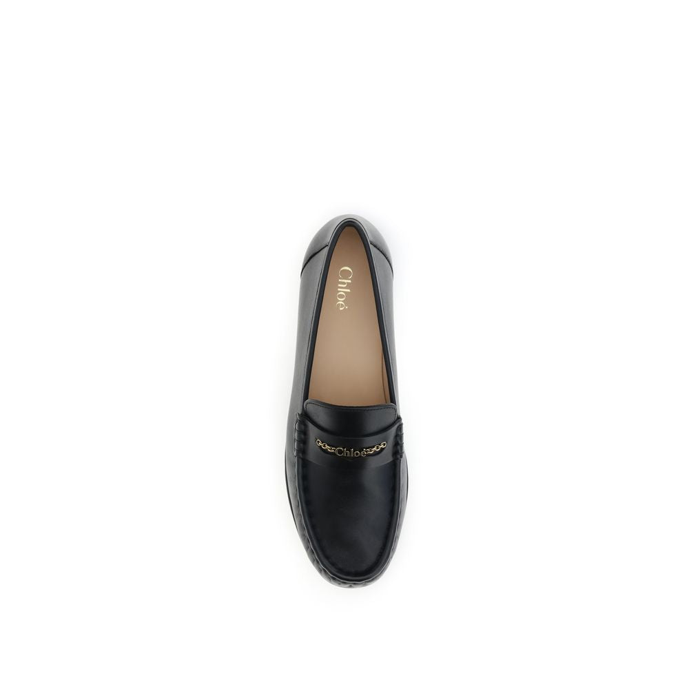 Black Calf Leather Bos Taurus Slip-On Loafers - ventzia