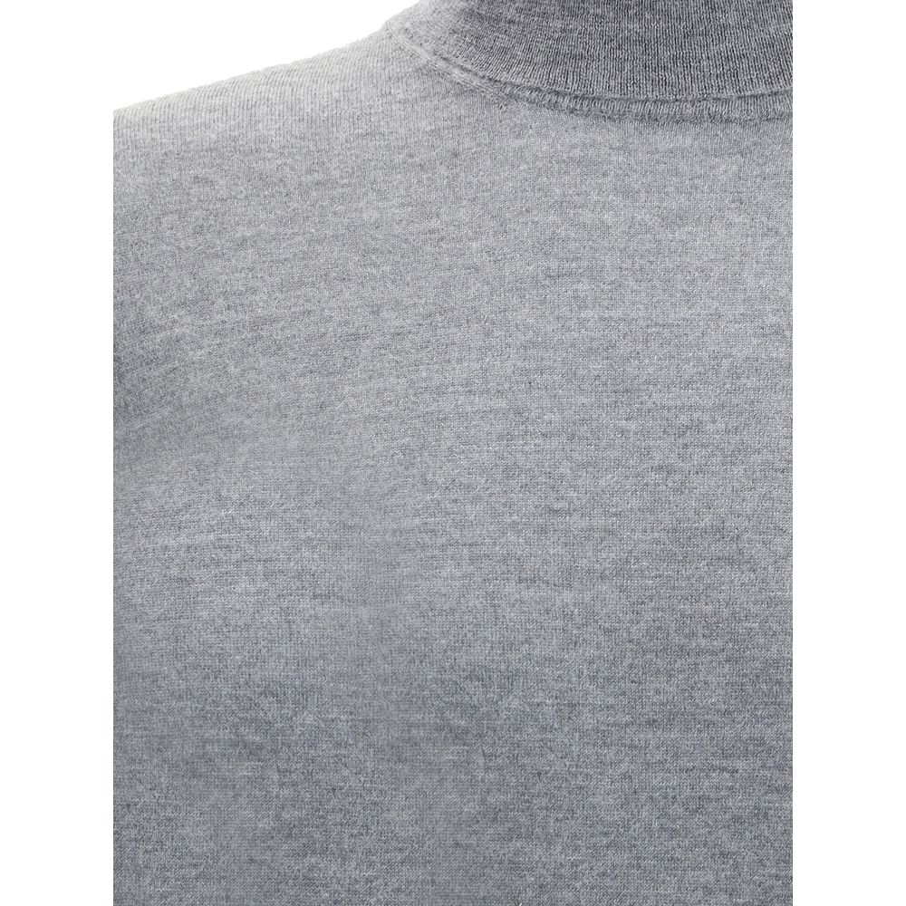Gray Cashmere Sweater - ventzia