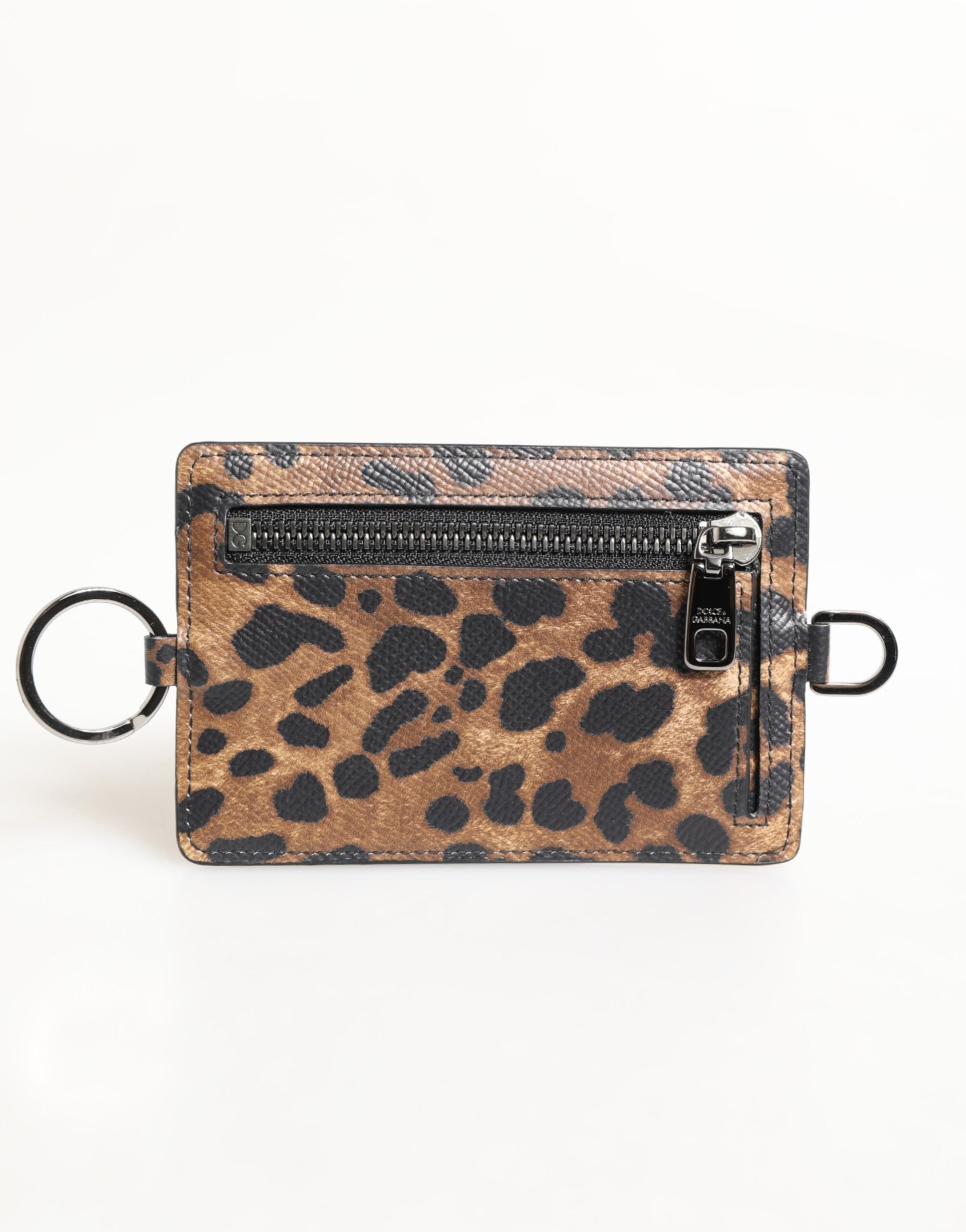 Leopard Print Leather Embossed Lanyard Card Holder Wallet - ventzia