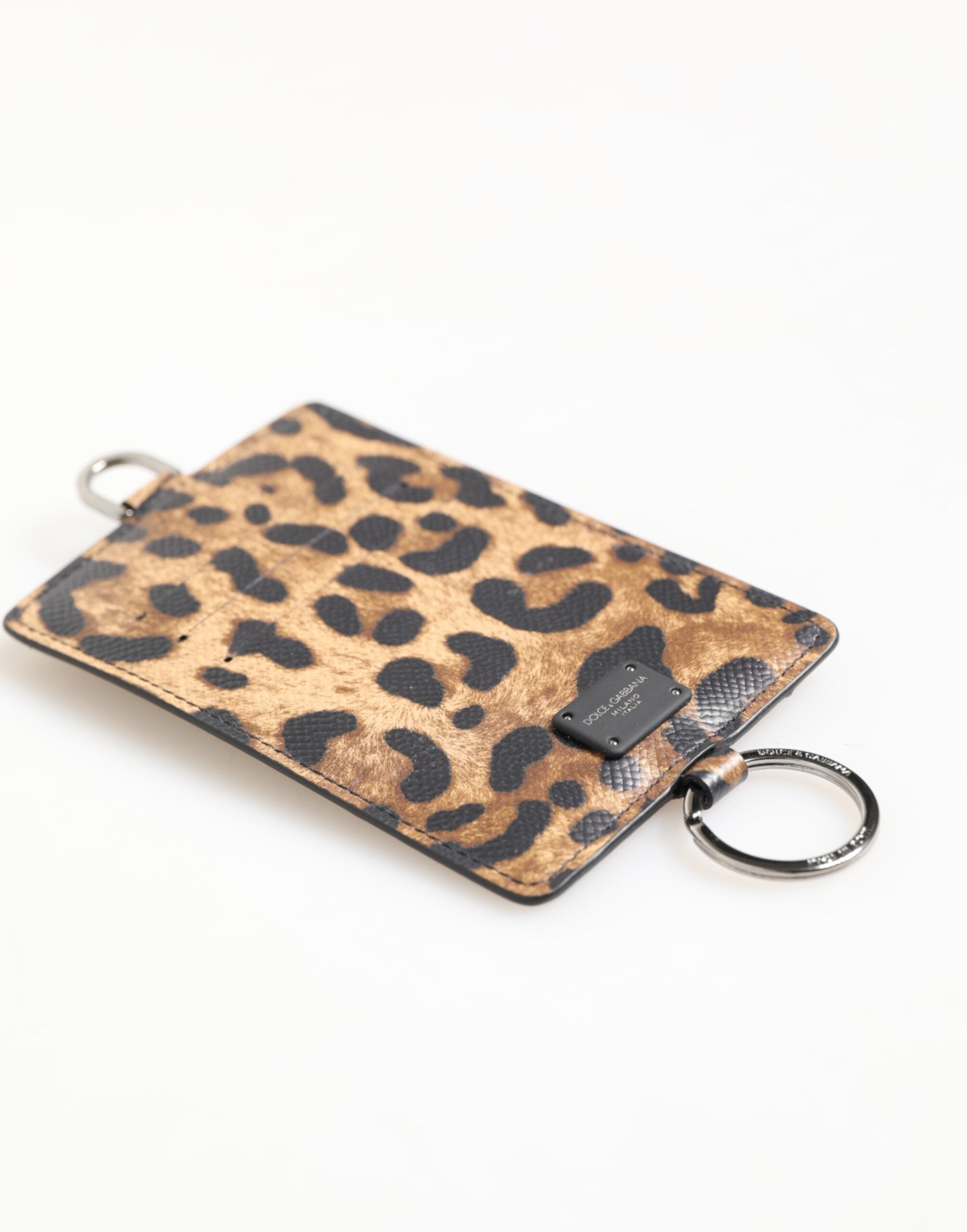 Leopard Print Leather Embossed Lanyard Card Holder Wallet - ventzia