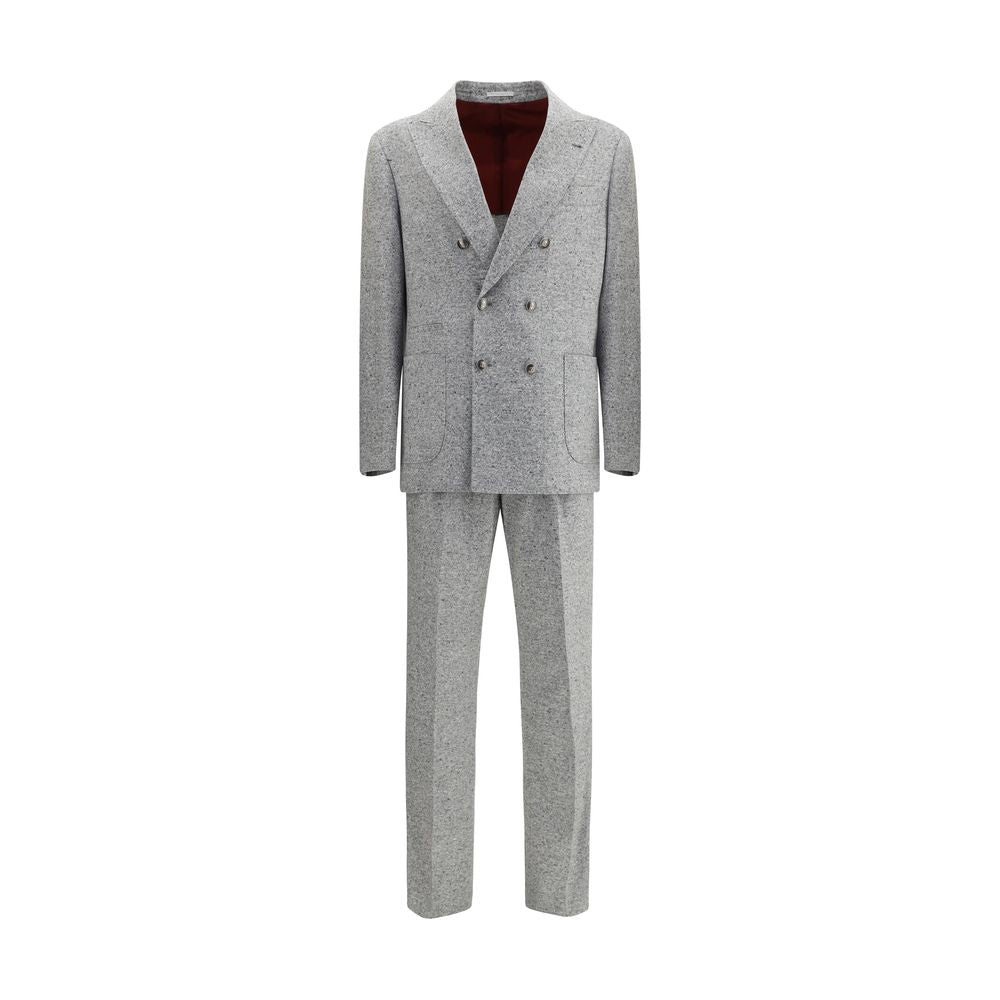 Gray Wool Two-Piece Suit - ventzia