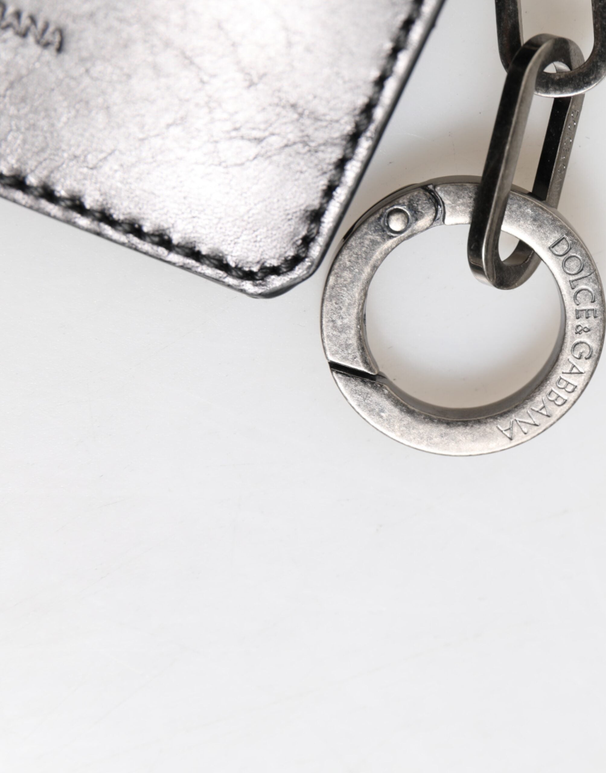 Wallet Black Leather Logo Embossed Key Chain Card Holder Wallet - ventzia