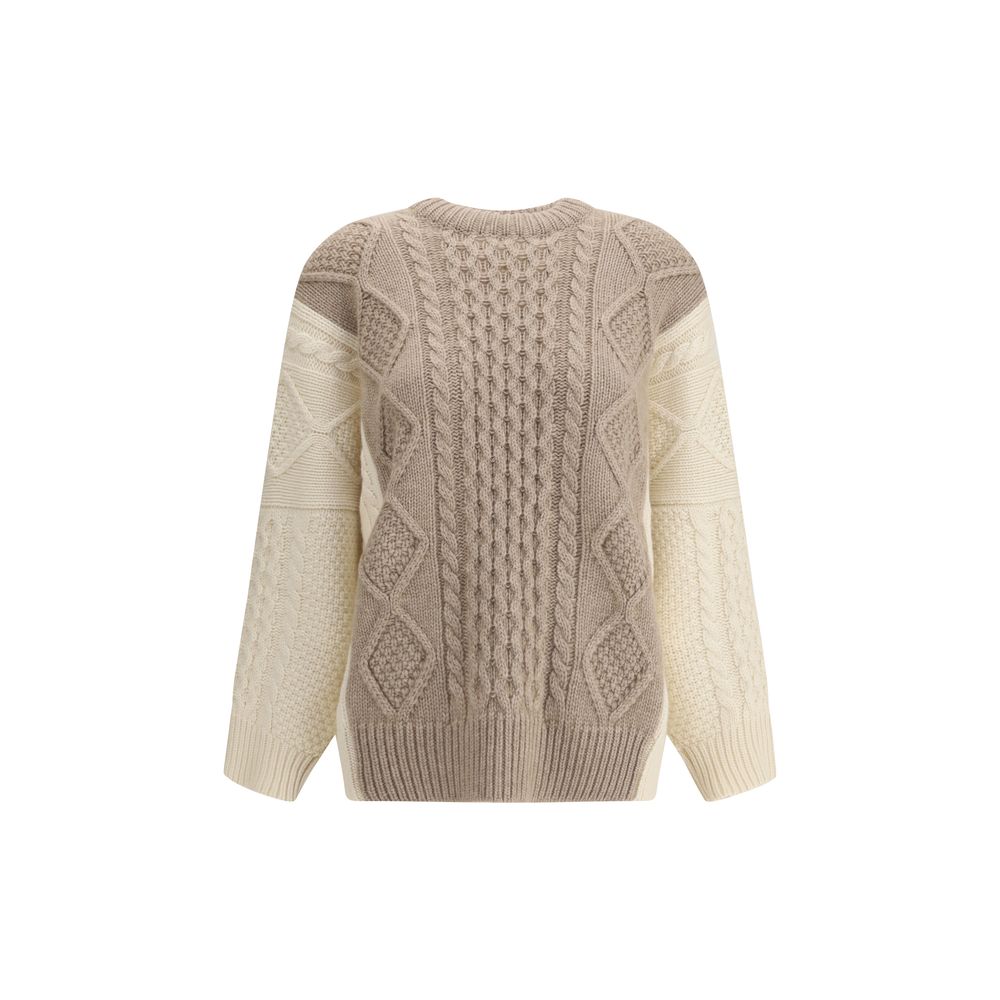 Cream Cashmere Cashmere Sweater - ventzia