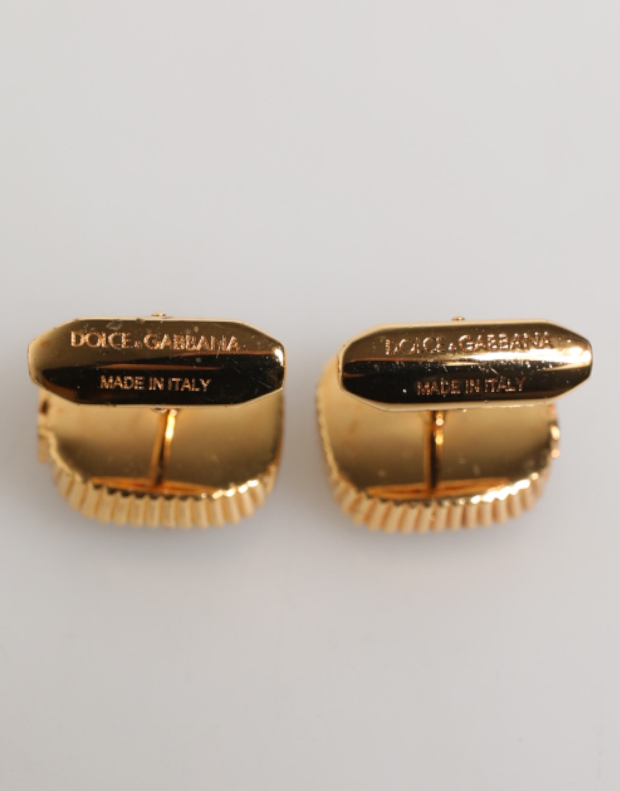 Gold Malachite Green Stone Square Men's Accessory Cufflink - ventzia