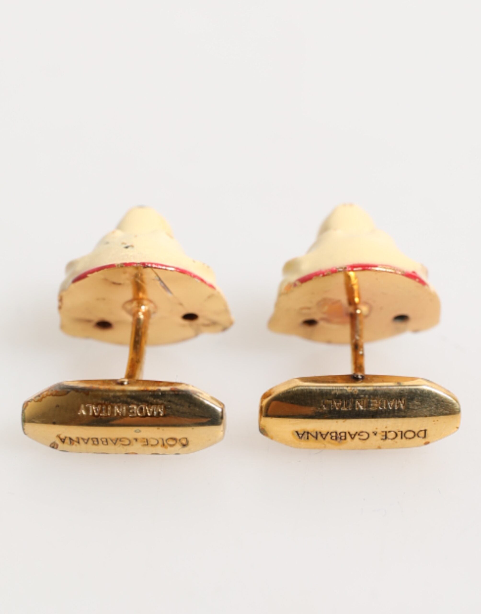 Brass Gold Tone Dog Puppy Men's Accessories Cufflink - ventzia