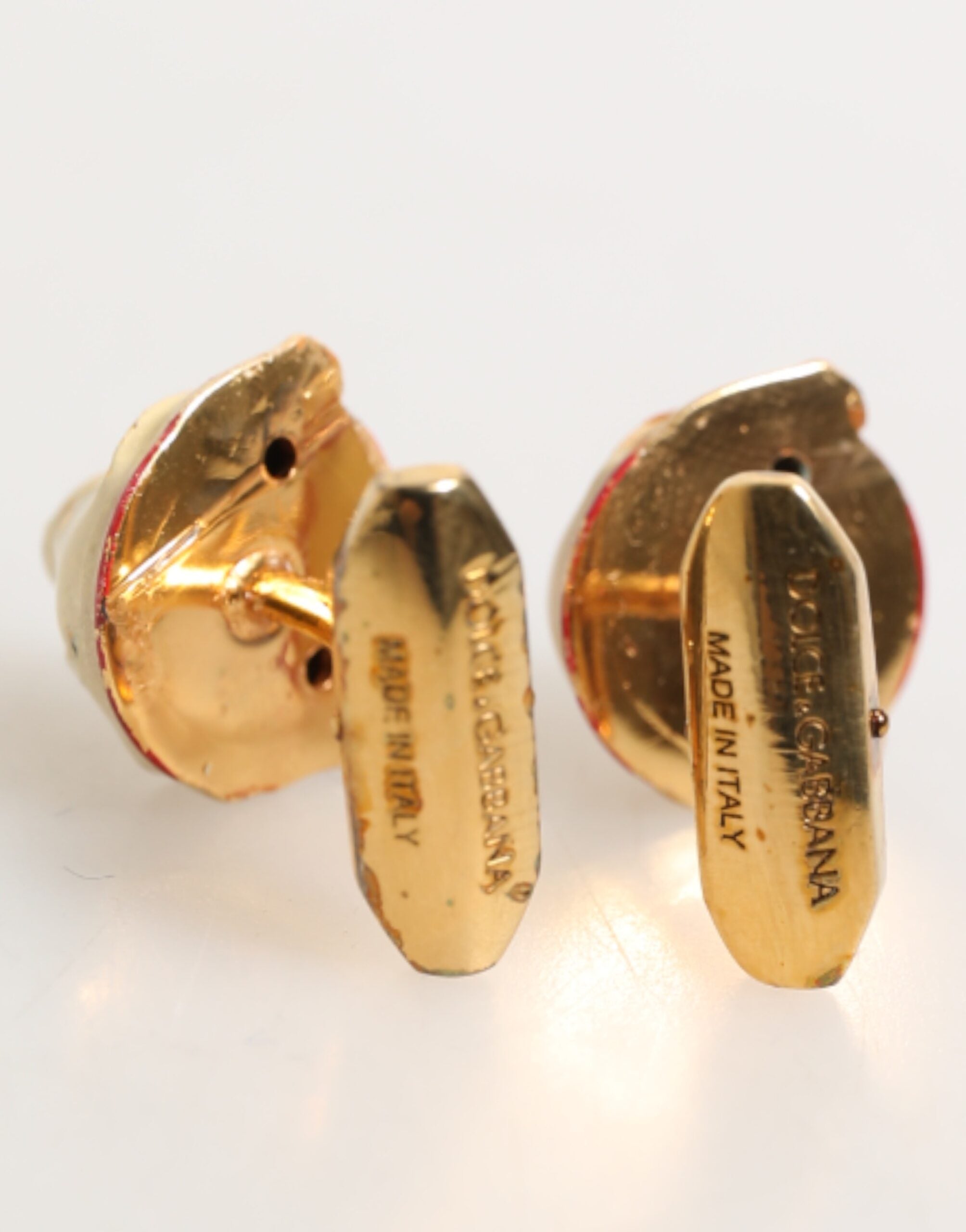 Brass Gold Tone Dog Puppy Men's Accessories Cufflink - ventzia