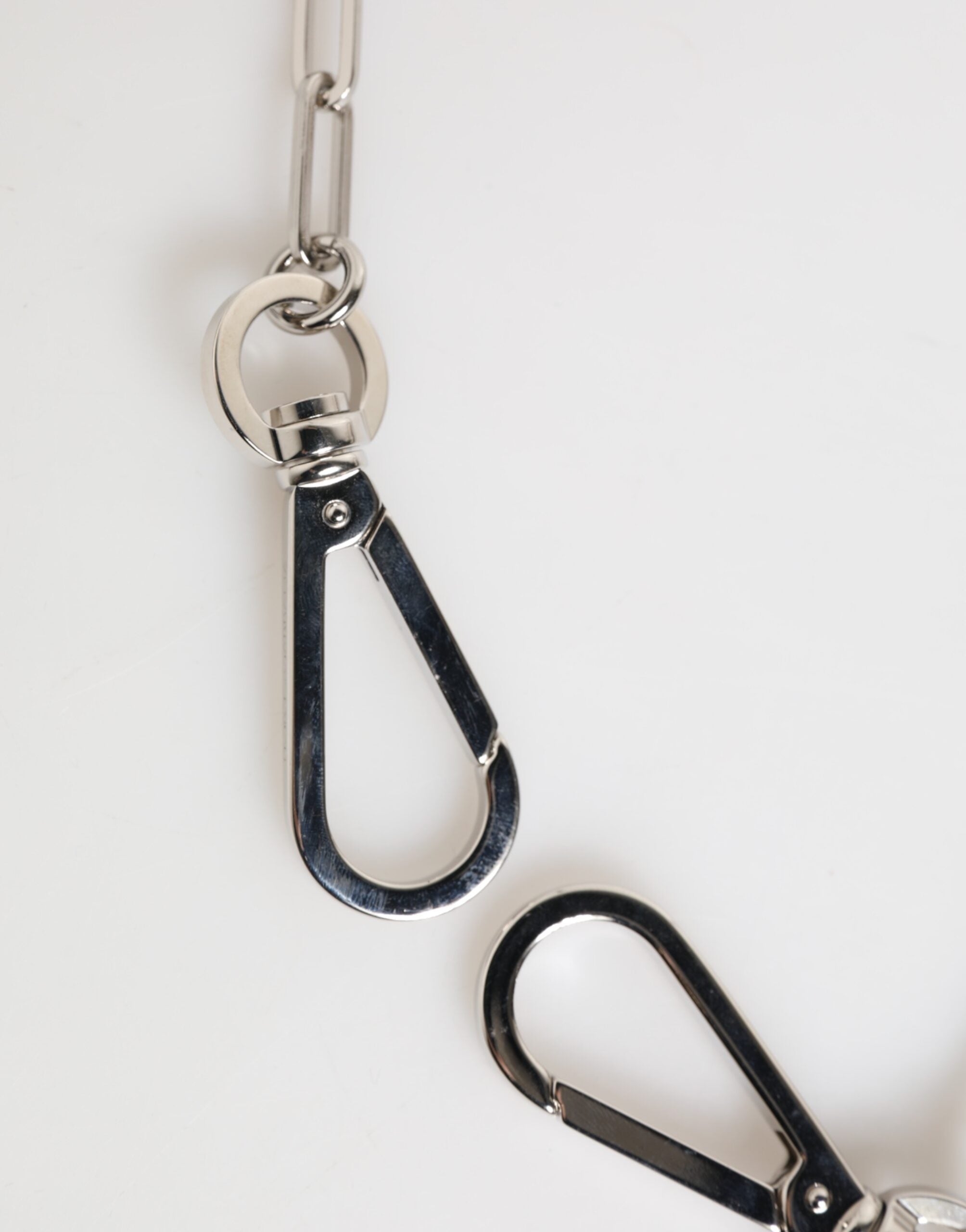 Silver Tone Metal Chain DG Logo Pendant Men Necklace - ventzia