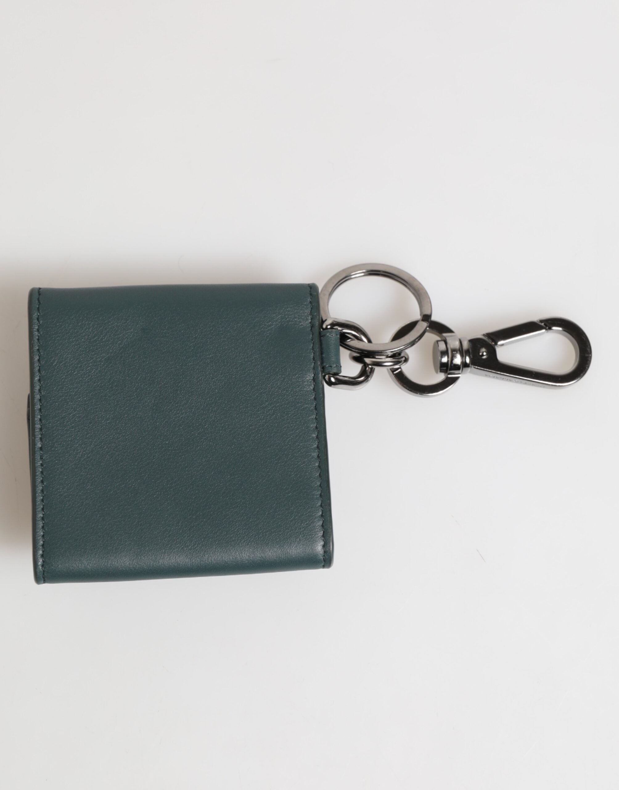 Dark Green Leather DG Logo Coin Purse Bag Charm Wallet - ventzia