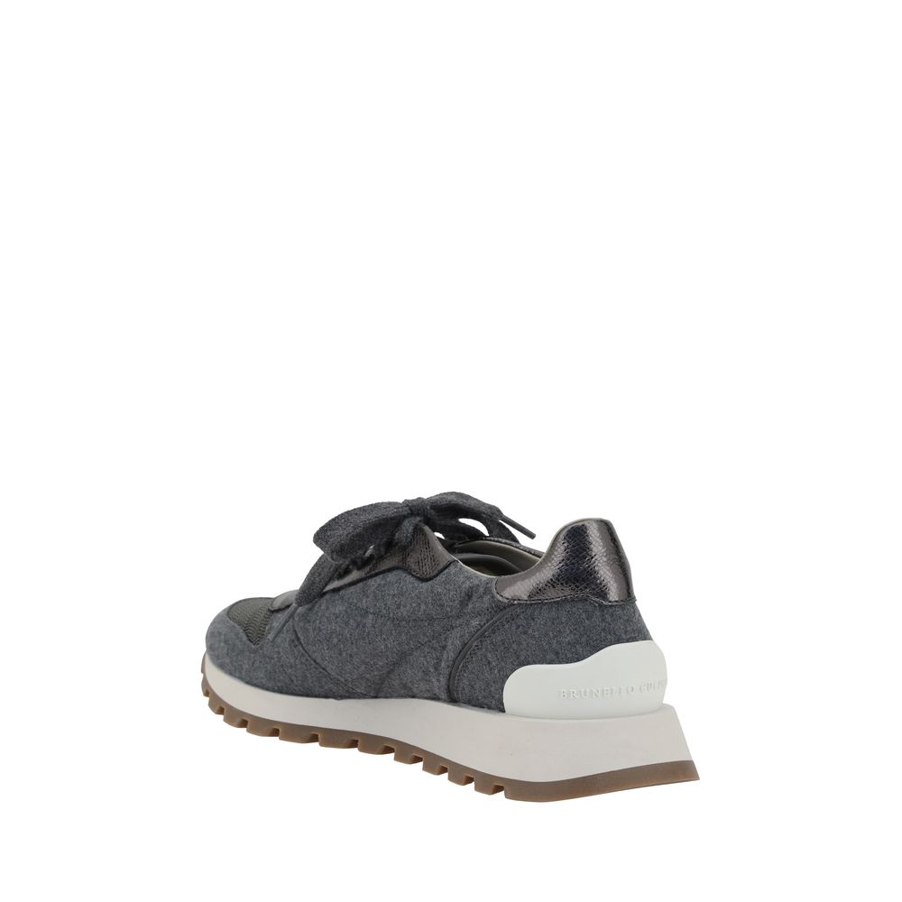 Gray Fleece Wool Sneakers - ventzia