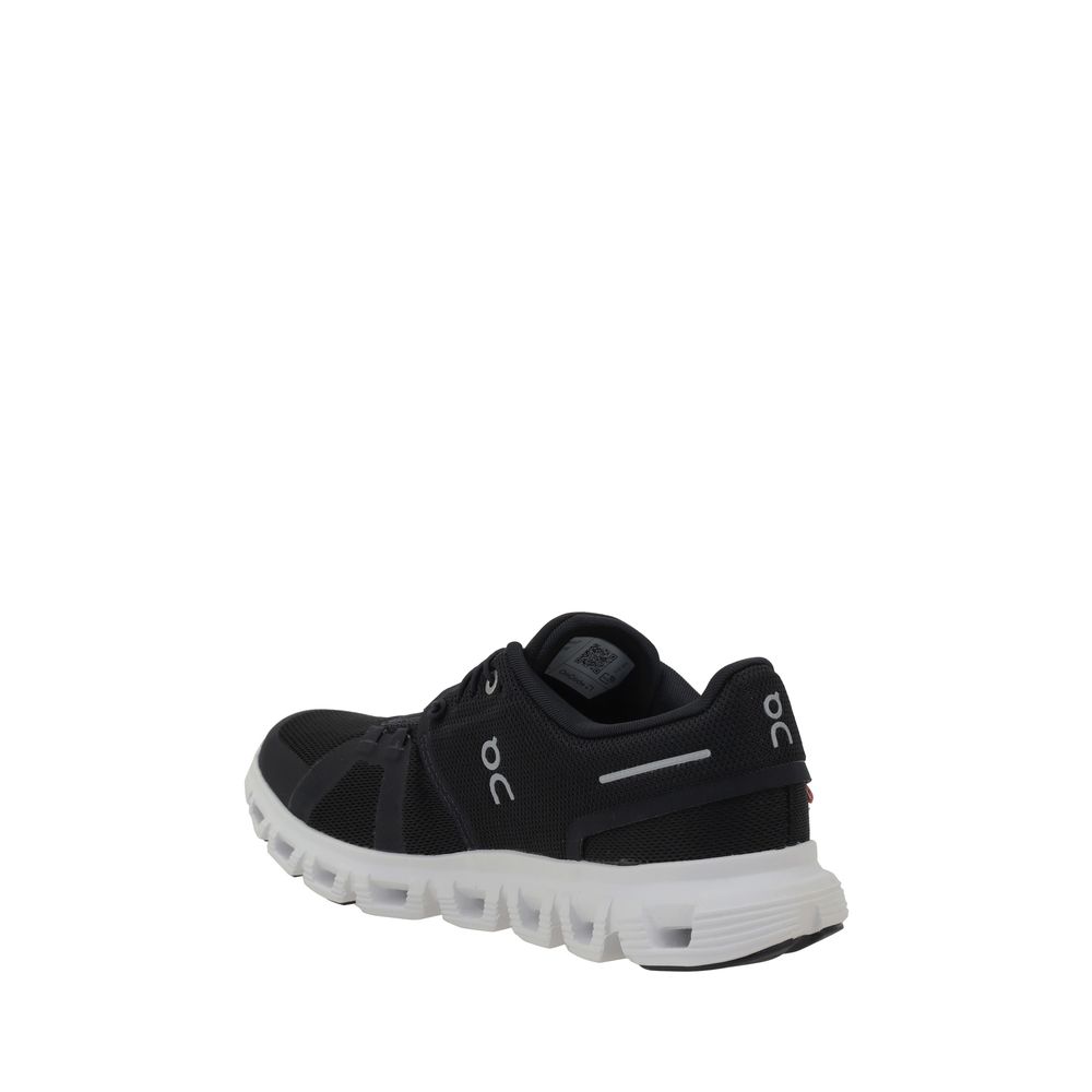 Black Polyester Athletic Sneakers - ventzia