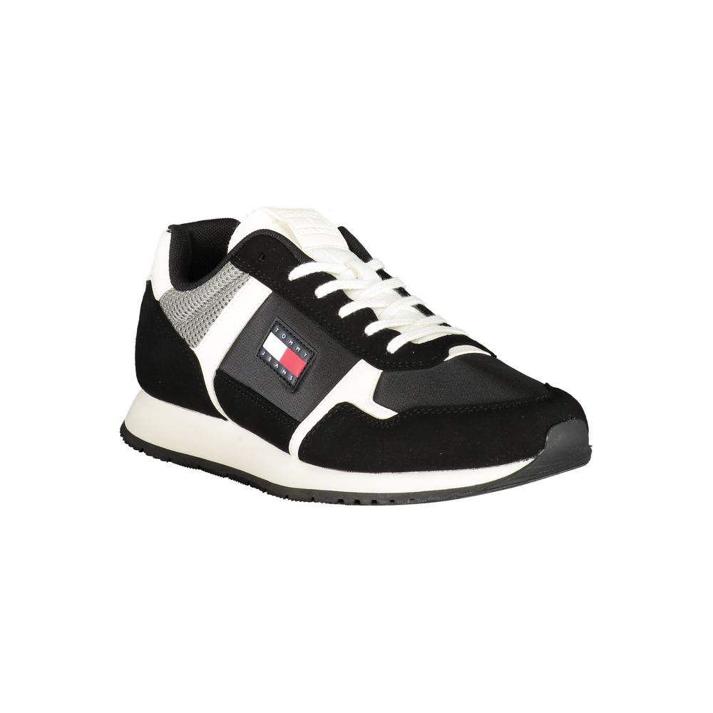 Black Polyurethane Men Sneaker - ventzia
