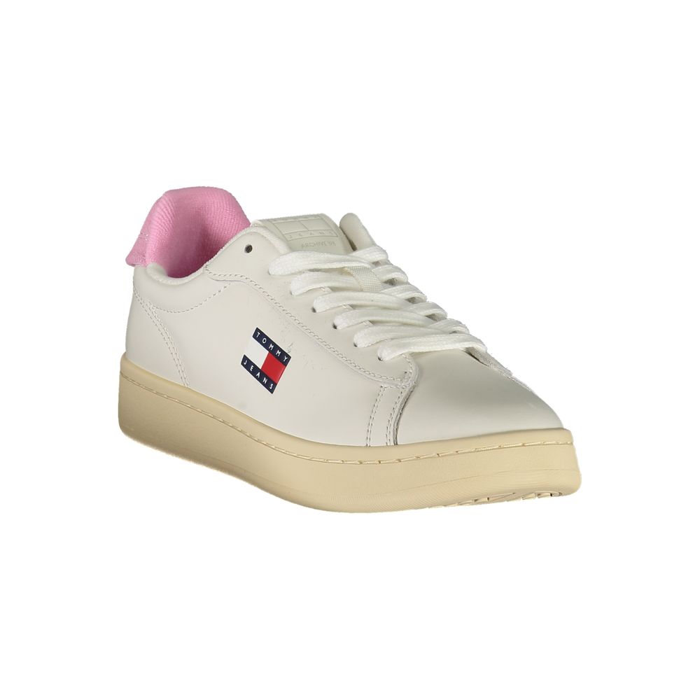 Bianco Polyurethane Women Sneaker - ventzia
