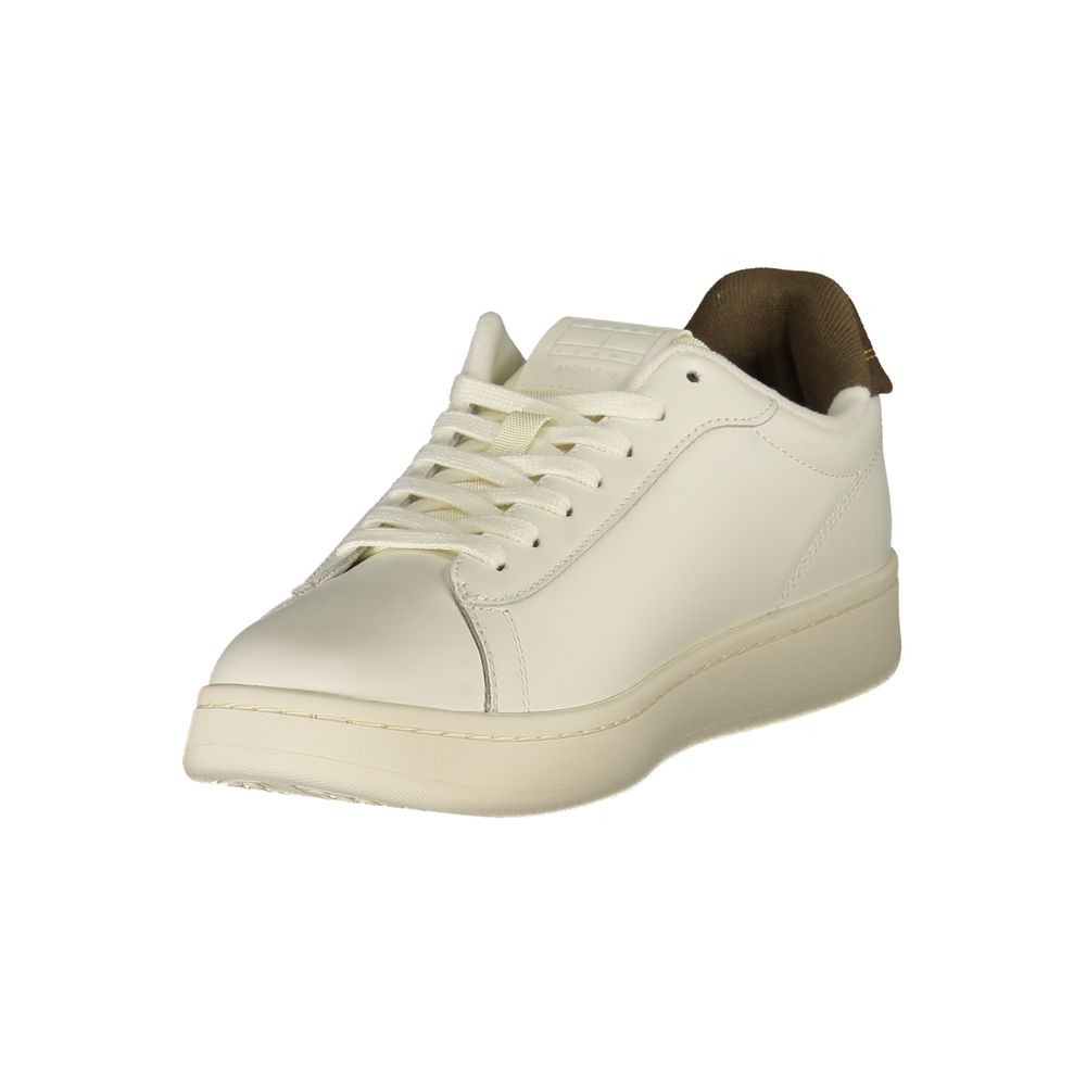 Bianco Polyurethane Men Sneaker - ventzia
