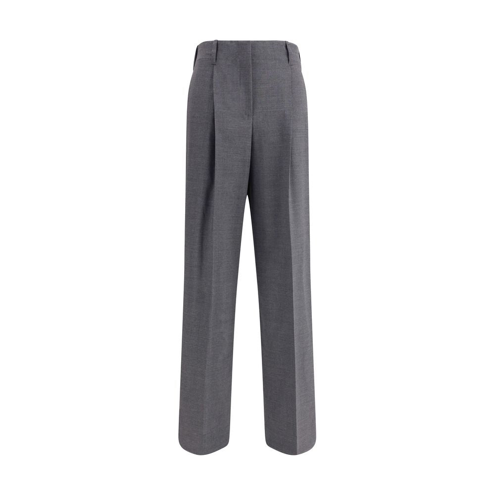 Gray Elastane Casual Pants - ventzia