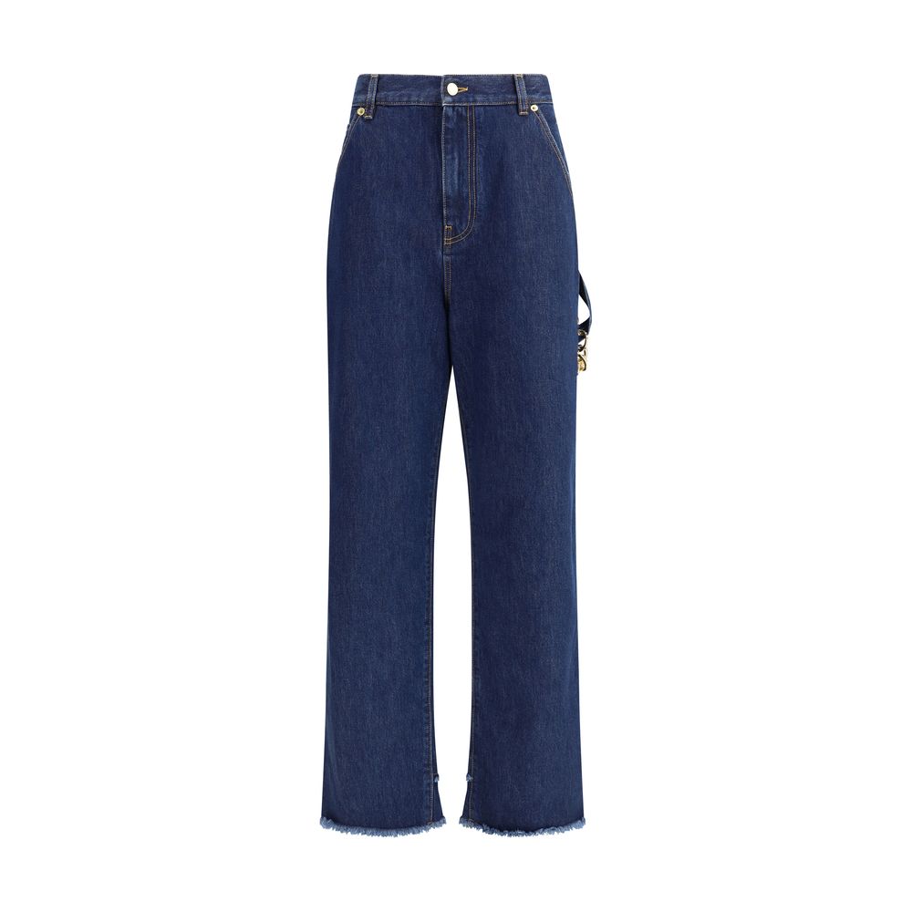 Blue Cotton Jeans Denim