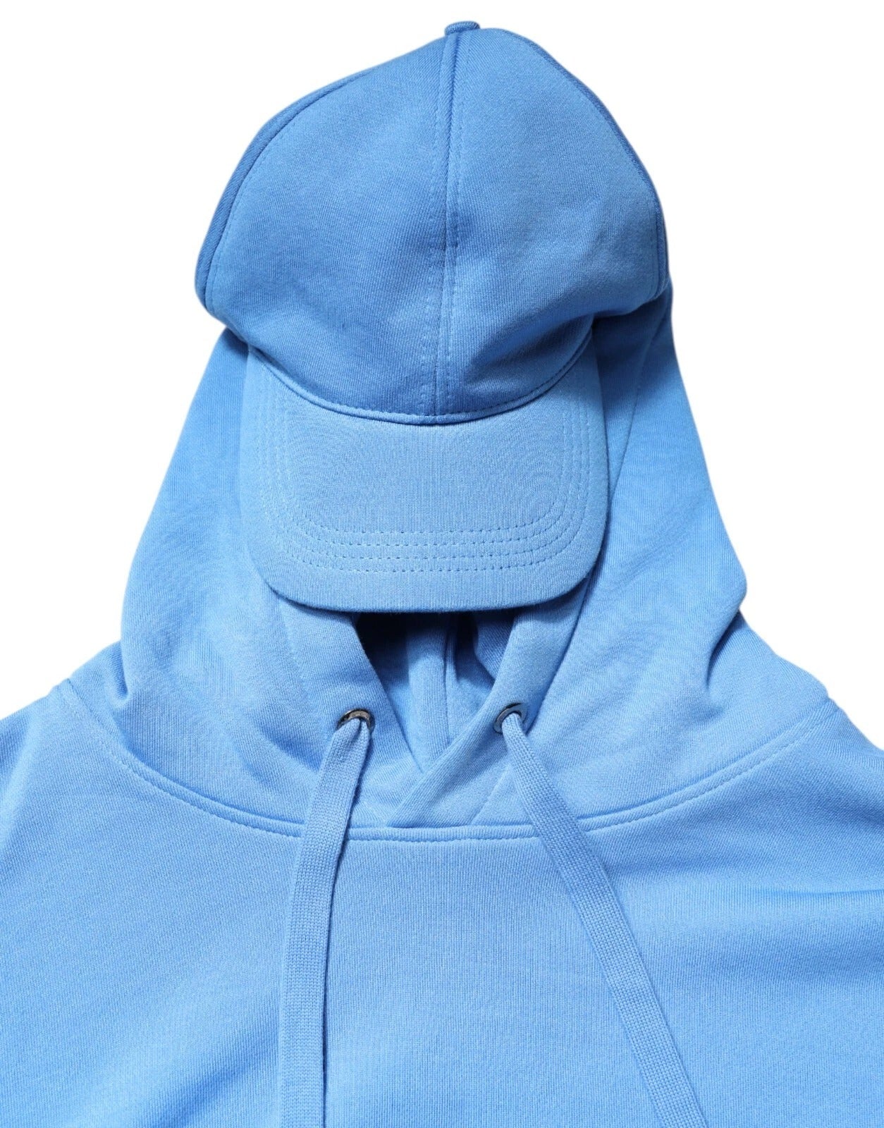 Blue Cotton Hooded Men Sportswear One Size Vest - ventzia