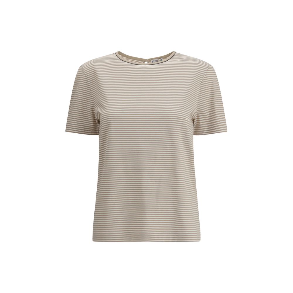 Beige Cotton T-Shirt - ventzia