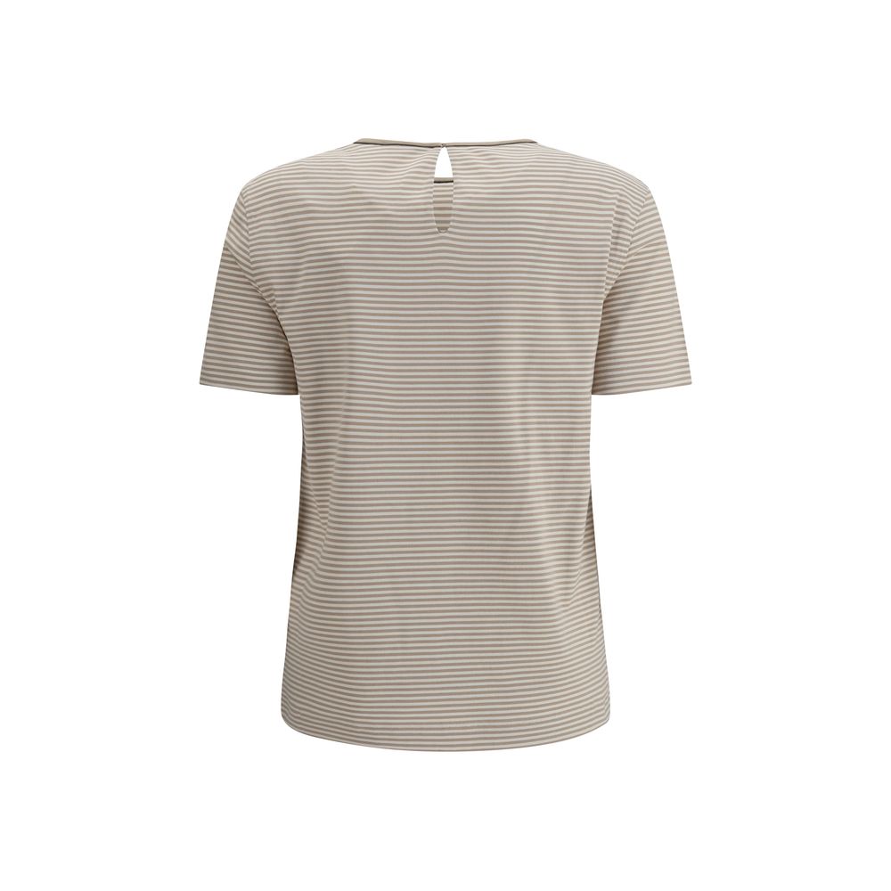 Beige Cotton T-Shirt - ventzia